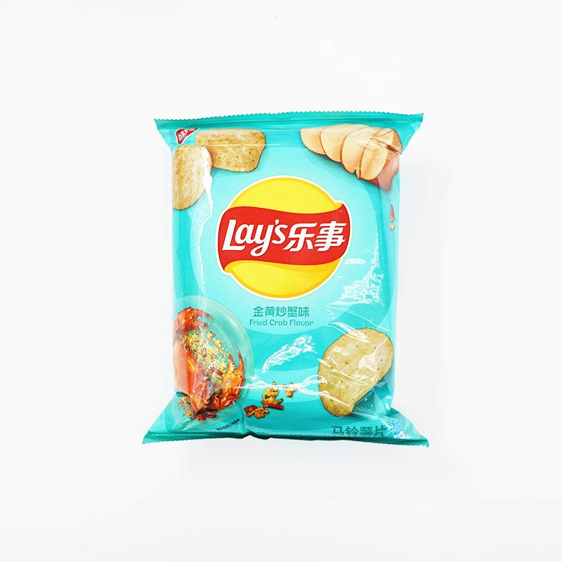 乐事薯片金黄炒蟹味Lay_s Potato Chips(Fried Crab Flavor) $3.99+税